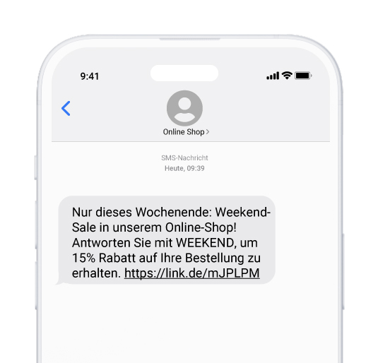 SMS Messaging eCommerce Rabattcodes